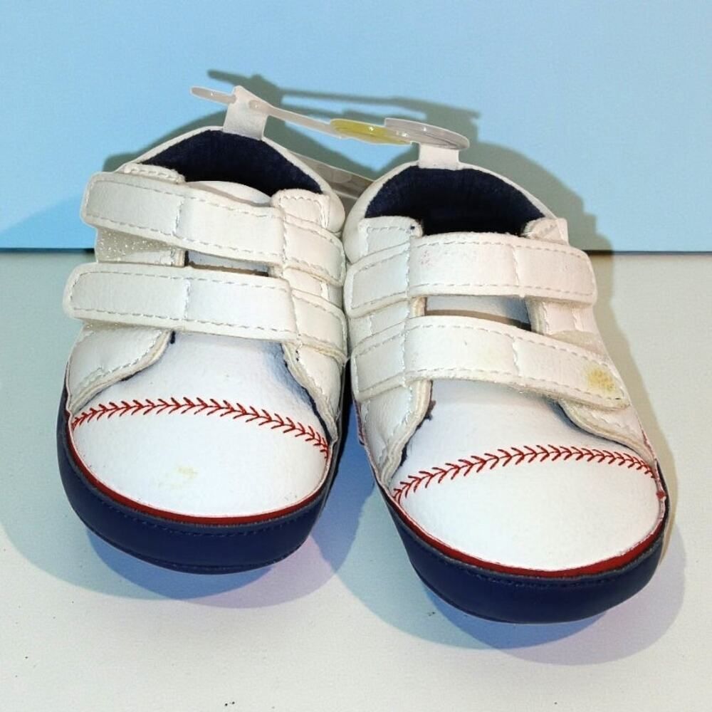 Goldbug Baby Boy New w/Tags Baseball Easy Close Sneakers, 0-3 Months